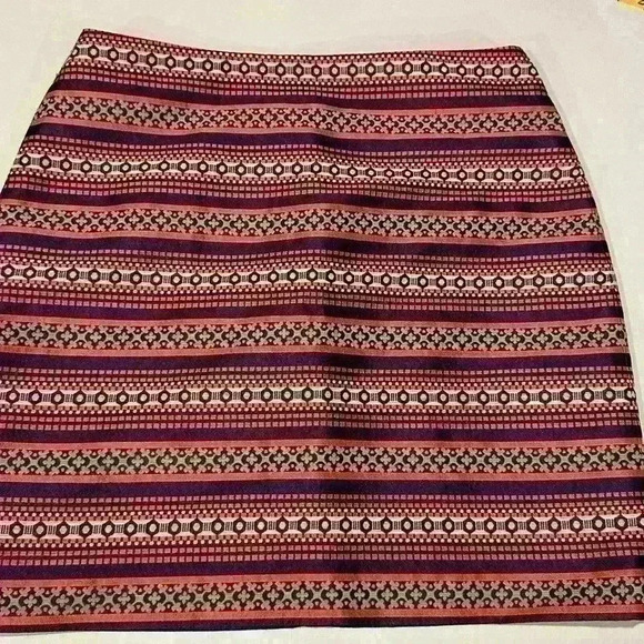 Loft Striped Skirt Size 10 Petite - Picture 1 of 6